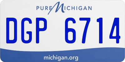MI license plate DGP6714