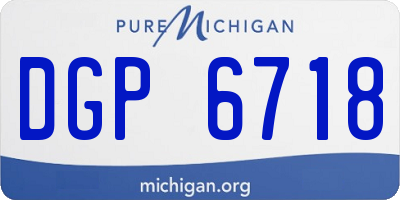 MI license plate DGP6718