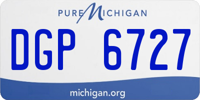 MI license plate DGP6727