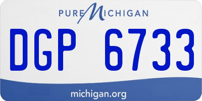 MI license plate DGP6733