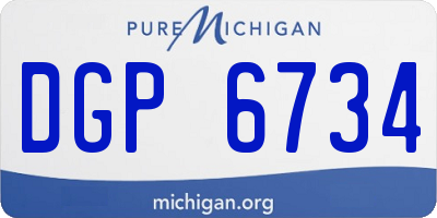 MI license plate DGP6734