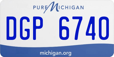 MI license plate DGP6740