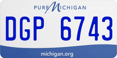 MI license plate DGP6743