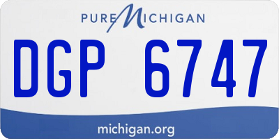 MI license plate DGP6747