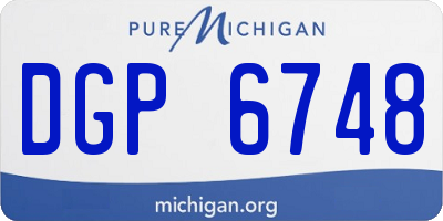 MI license plate DGP6748