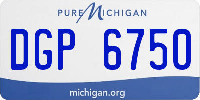 MI license plate DGP6750