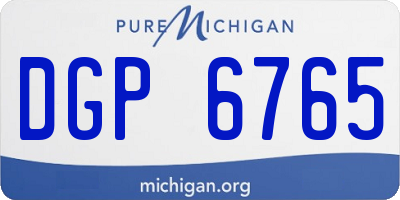 MI license plate DGP6765