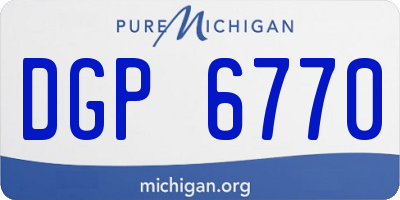 MI license plate DGP6770