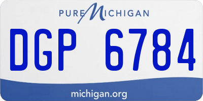 MI license plate DGP6784