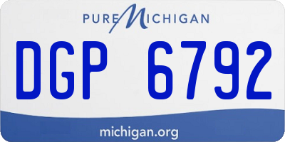 MI license plate DGP6792