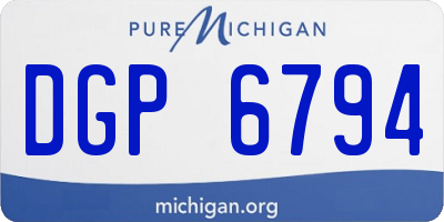 MI license plate DGP6794