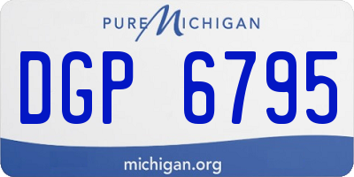 MI license plate DGP6795