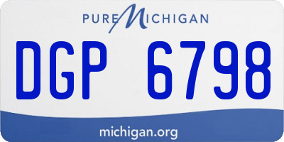 MI license plate DGP6798