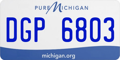 MI license plate DGP6803
