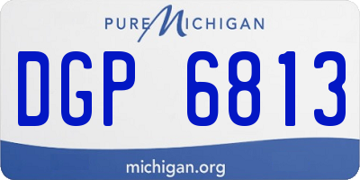 MI license plate DGP6813