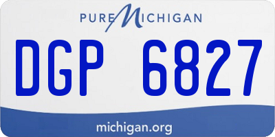 MI license plate DGP6827