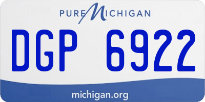 MI license plate DGP6922