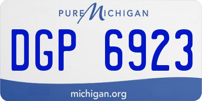 MI license plate DGP6923
