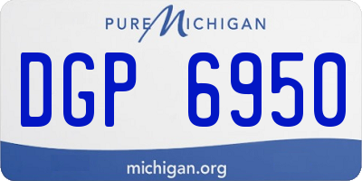 MI license plate DGP6950