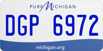 MI license plate DGP6972