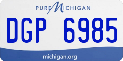 MI license plate DGP6985