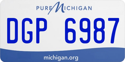 MI license plate DGP6987