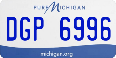 MI license plate DGP6996