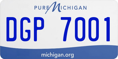 MI license plate DGP7001
