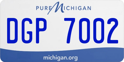MI license plate DGP7002