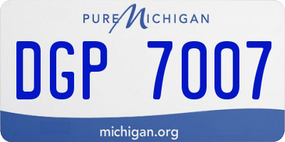 MI license plate DGP7007
