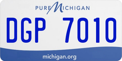 MI license plate DGP7010