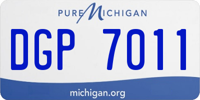 MI license plate DGP7011