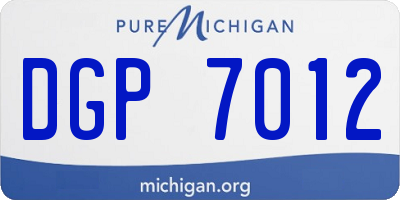 MI license plate DGP7012