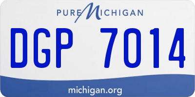 MI license plate DGP7014