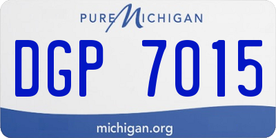 MI license plate DGP7015