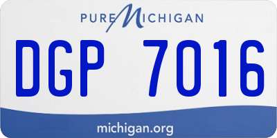 MI license plate DGP7016