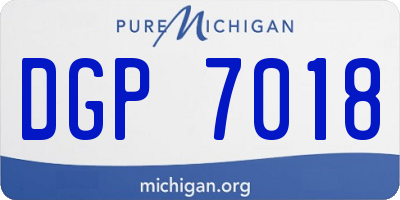 MI license plate DGP7018