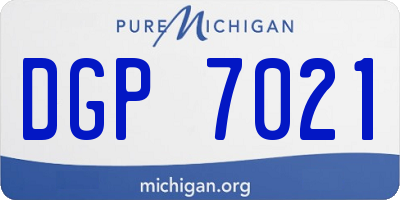MI license plate DGP7021