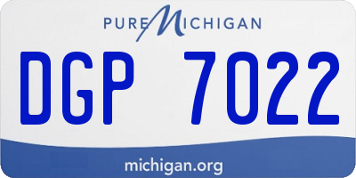 MI license plate DGP7022