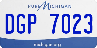 MI license plate DGP7023