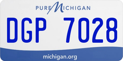 MI license plate DGP7028