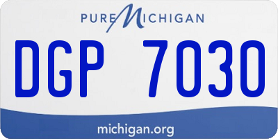 MI license plate DGP7030