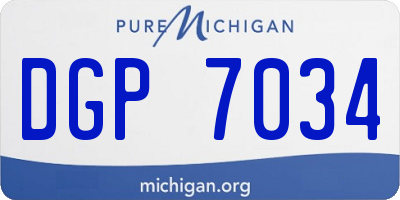 MI license plate DGP7034