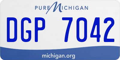 MI license plate DGP7042