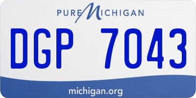 MI license plate DGP7043