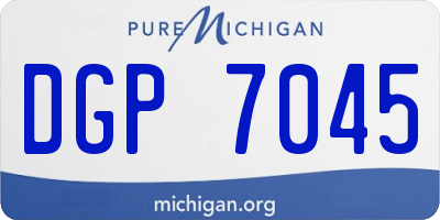 MI license plate DGP7045