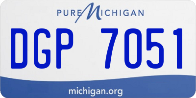 MI license plate DGP7051