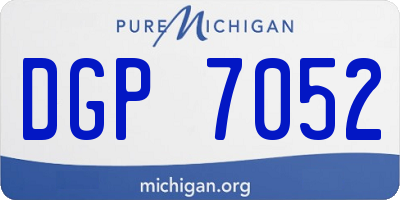MI license plate DGP7052