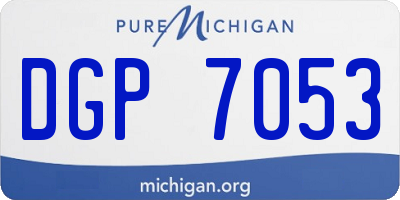 MI license plate DGP7053