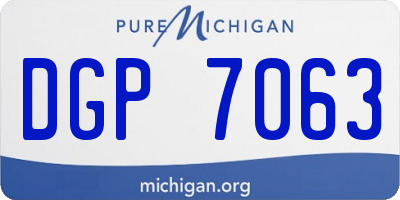 MI license plate DGP7063
